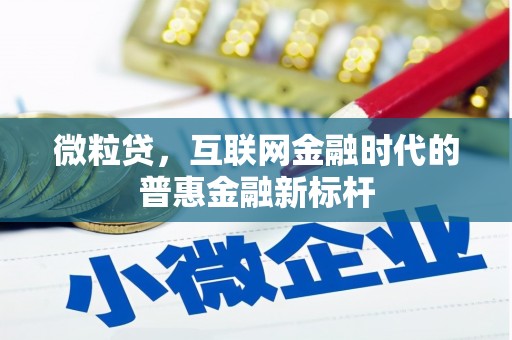 秦汉微粒贷，互联网金融时代的普惠金融新标杆