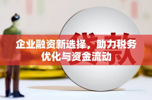 秦汉企业融资新选择，助力税务优化与资金流动