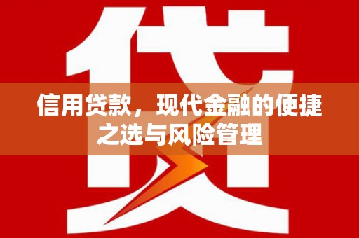 秦汉信用贷款，现代金融的便捷之选与风险管理