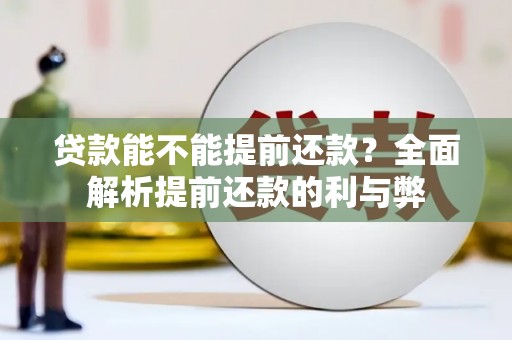 秦汉贷款能不能提前还款？全面解析提前还款的利与弊