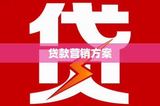 秦汉贷款营销方案