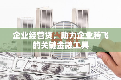 秦汉企业经营贷，助力企业腾飞的关键金融工具