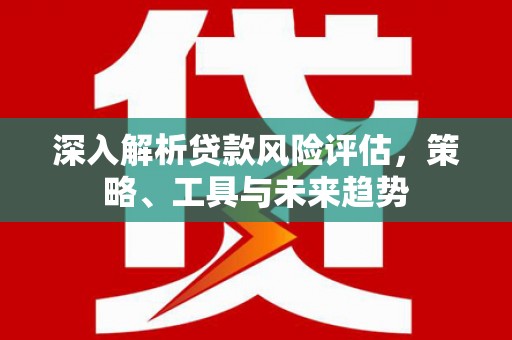 秦汉深入解析贷款风险评估，策略、工具与未来趋势