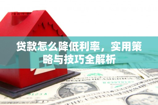 秦汉贷款怎么降低利率，实用策略与技巧全解析