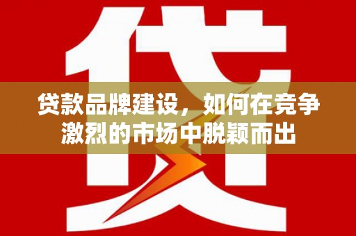秦汉贷款品牌建设，如何在竞争激烈的市场中脱颖而出