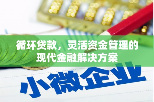 秦汉循环贷款，灵活资金管理的现代金融解决方案