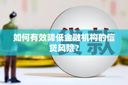 秦汉如何有效降低金融机构的信贷风险？