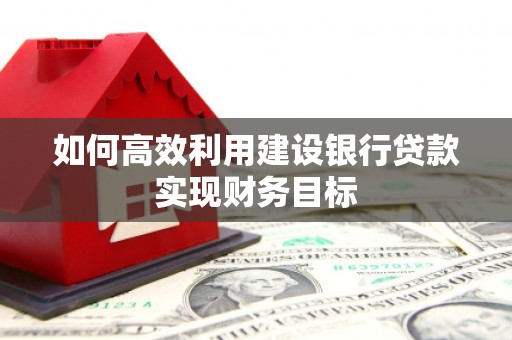 秦汉如何高效利用建设银行贷款实现财务目标