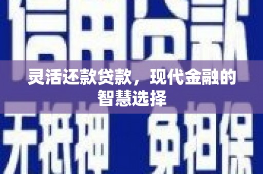 秦汉灵活还款贷款，现代金融的智慧选择