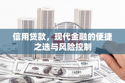 秦汉信用贷款，现代金融的便捷之选与风险控制