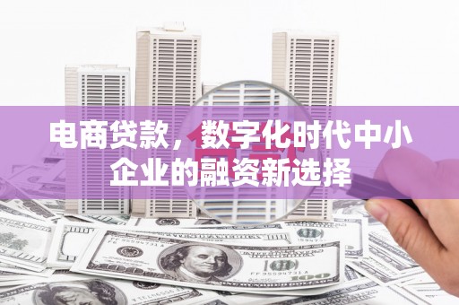 秦汉电商贷款，数字化时代中小企业的融资新选择