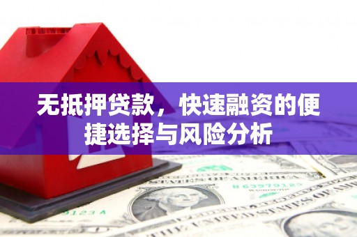 秦汉无抵押贷款，快速融资的便捷选择与风险分析