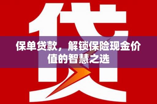 秦汉保单贷款，解锁保险现金价值的智慧之选