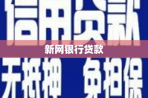 秦汉新网银行贷款