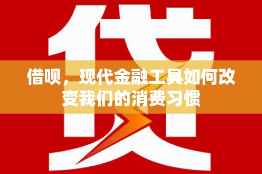 秦汉借呗，现代金融工具如何改变我们的消费习惯