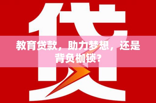 秦汉教育贷款，助力梦想，还是背负枷锁？
