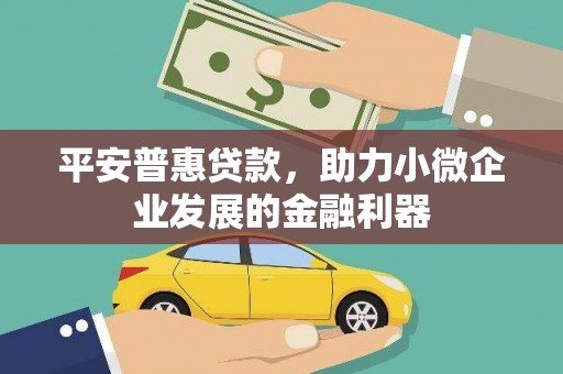 秦汉平安普惠贷款，助力小微企业发展的金融利器
