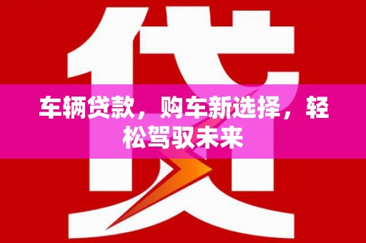 秦汉车辆贷款，购车新选择，轻松驾驭未来