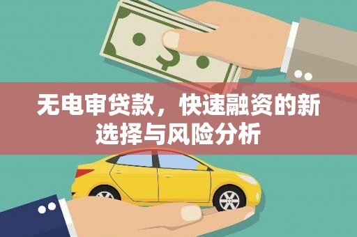 秦汉无电审贷款，快速融资的新选择与风险分析