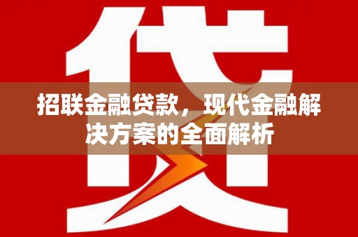 秦汉招联金融贷款，现代金融解决方案的全面解析