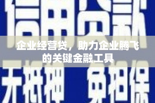 秦汉企业经营贷，助力企业腾飞的关键金融工具