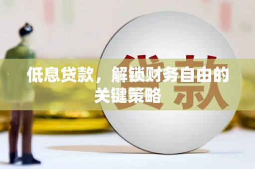 秦汉低息贷款，解锁财务自由的关键策略