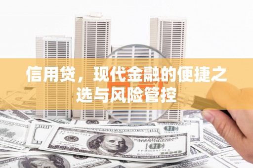 秦汉信用贷，现代金融的便捷之选与风险管控
