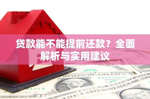 秦汉贷款能不能提前还款？全面解析与实用建议