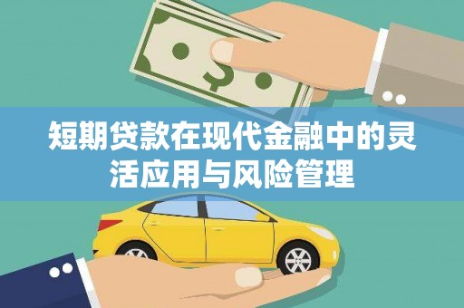 秦汉短期贷款在现代金融中的灵活应用与风险管理