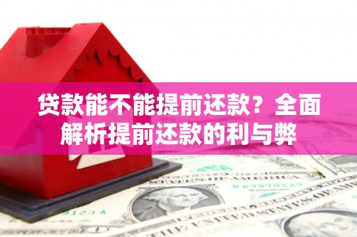 秦汉贷款能不能提前还款？全面解析提前还款的利与弊