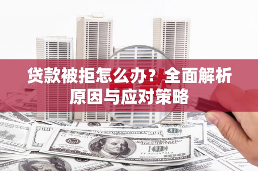 秦汉贷款被拒怎么办？全面解析原因与应对策略