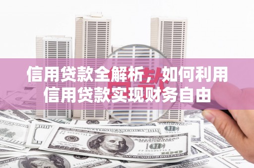 秦汉信用贷款全解析，如何利用信用贷款实现财务自由