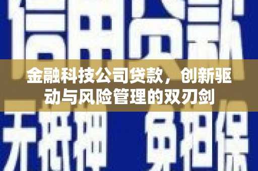秦汉金融科技公司贷款，创新驱动与风险管理的双刃剑