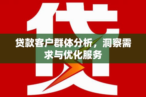 秦汉贷款客户群体分析，洞察需求与优化服务